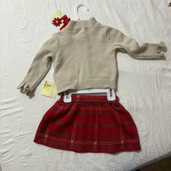 Cynthia Rowley Baby Girl 12 Month Christmas Reindeer Holiday Festive Outfit - Picture 2 of 3
